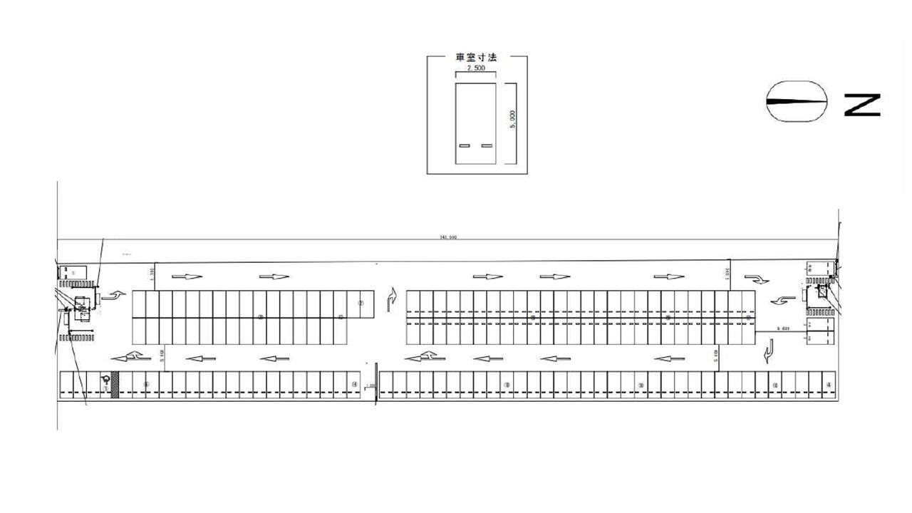 姪の浜1丁目第2の駐車配置図