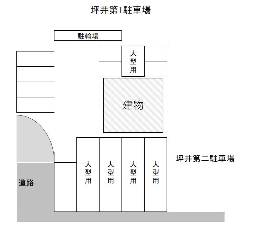 坪井第一駐車場の駐車配置図