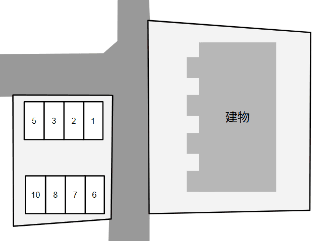 サン・フォーリア敷地外駐車場の駐車配置図