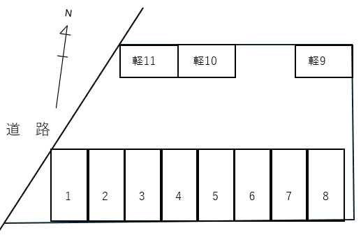 宇都宮駐車場の駐車配置図