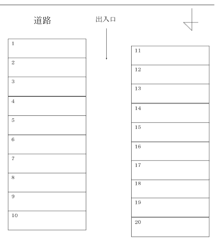 108駐車場の駐車配置図
