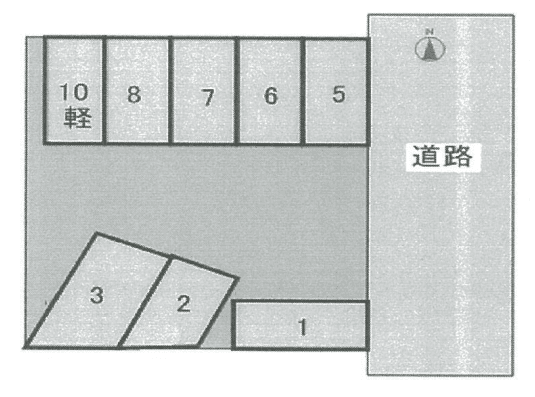 さん通り駐車場の駐車配置図
