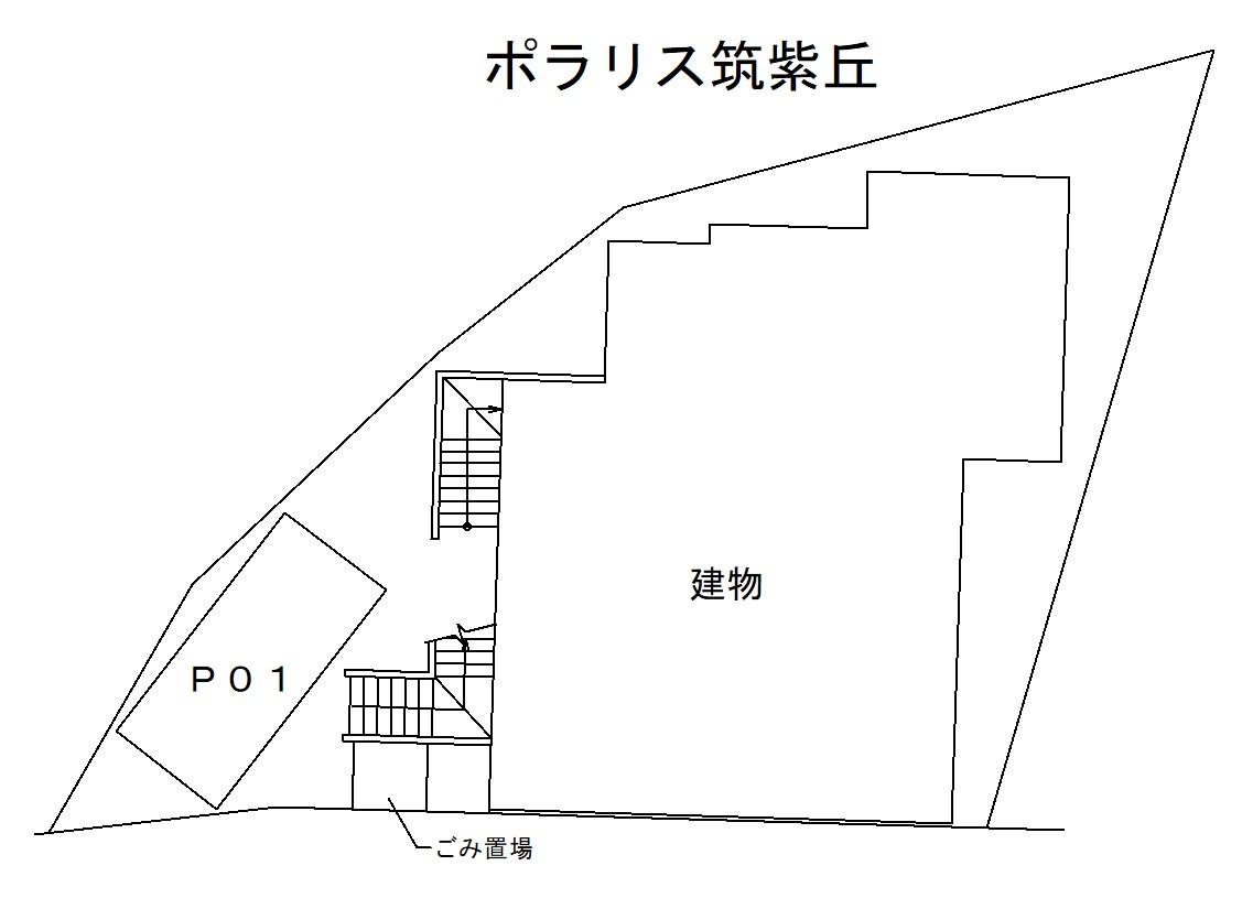 ポラリス筑紫丘の駐車配置図