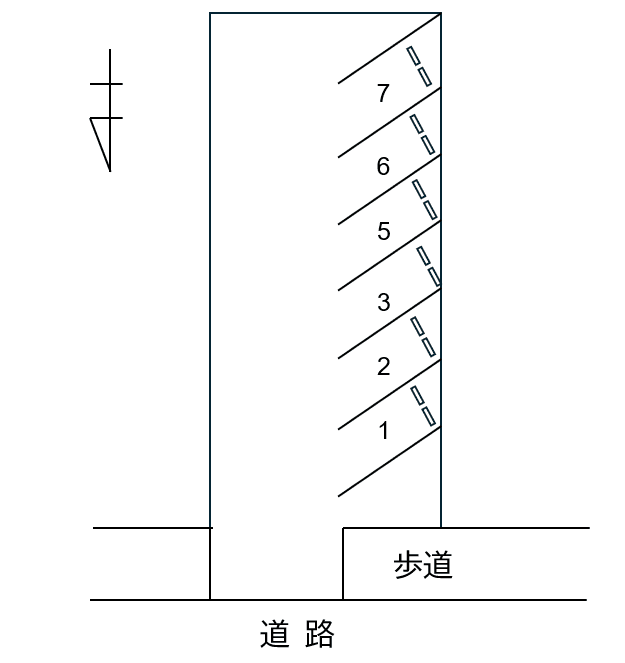 096中郷４丁目の駐車配置図