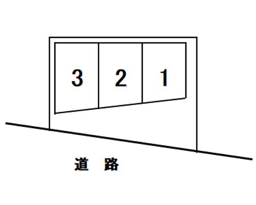 山の上町月極駐車場の駐車配置図
