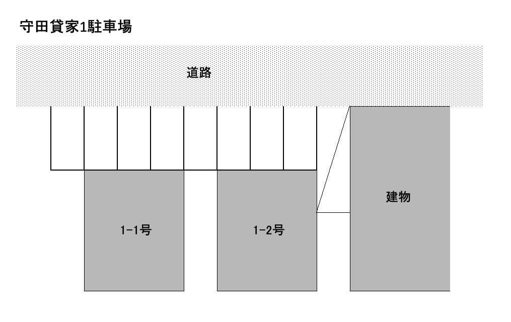 守田貸家の駐車配置図