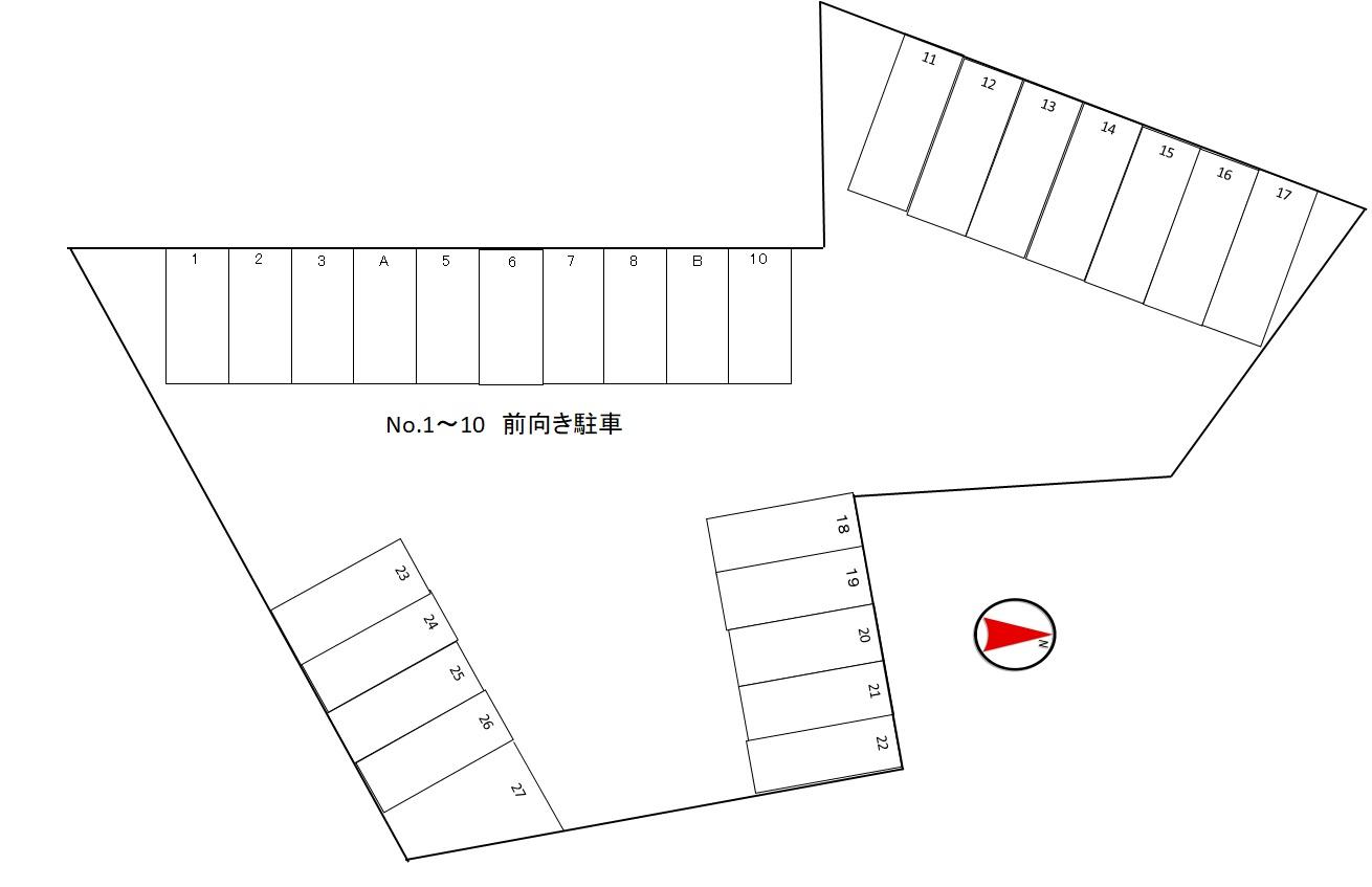 すえひろパーク石原の駐車配置図