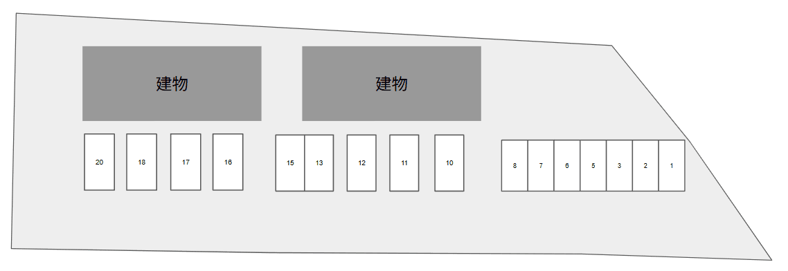 コスモスＢ別駐車場の駐車配置図