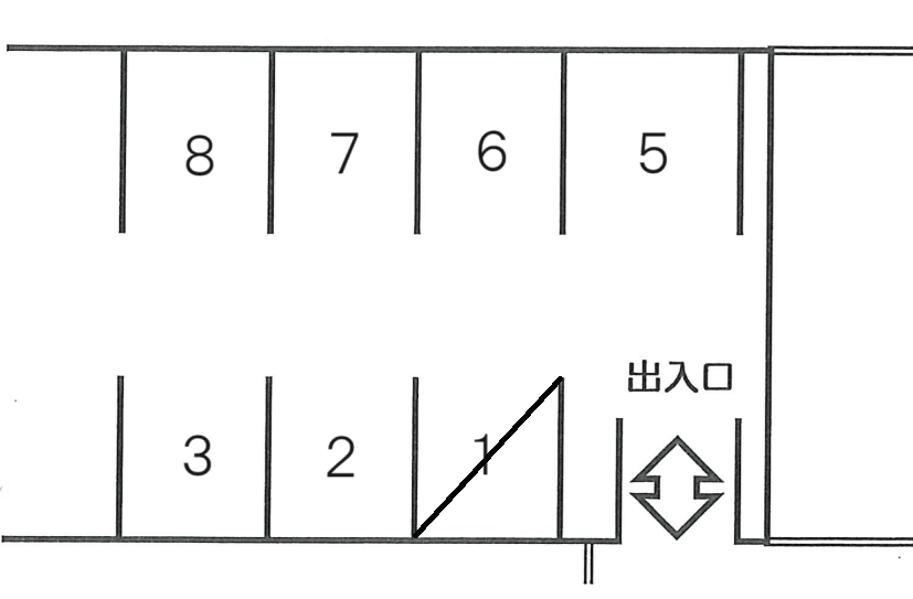 第５笠原駐車場の駐車配置図