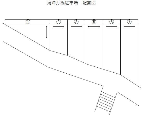 滝澤月極駐車場の駐車配置図