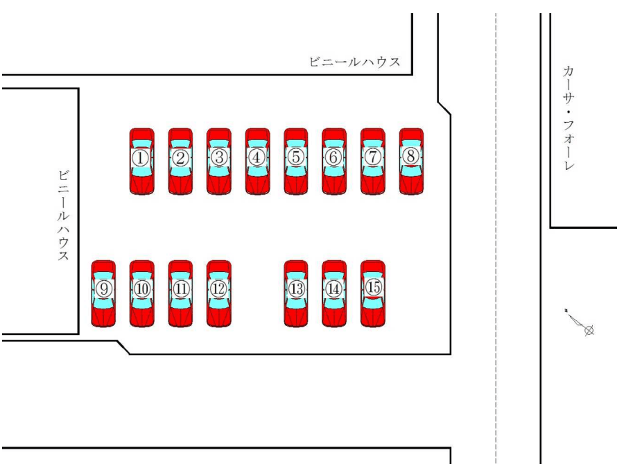 西宮の沢パーキングの駐車配置図