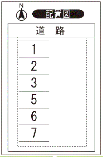 西学園1丁目Mパーキングの駐車配置図