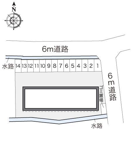 レインボータウン(14167)の駐車配置図