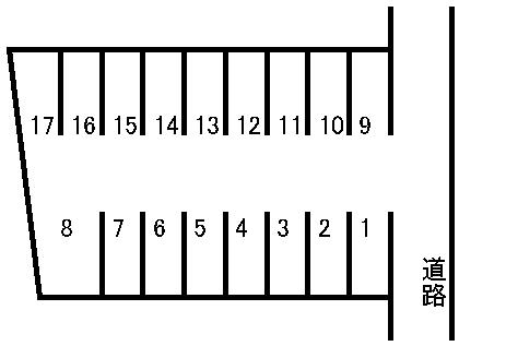県庁前駐車場の駐車配置図