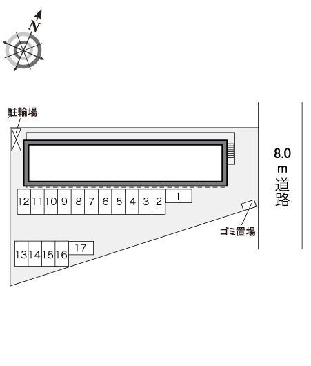 アムール　ＩＷＡＯ(27813)の駐車配置図