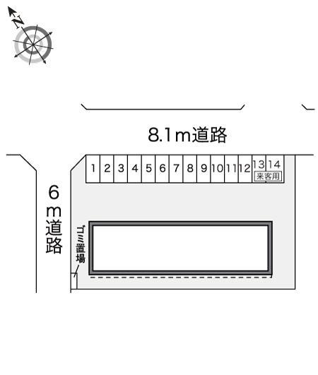 ＲｉｖｅｒＦｉｅｌｄ(13424)の駐車配置図