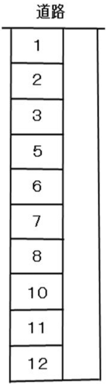 岡崎市六名新町天野パーキングの駐車配置図