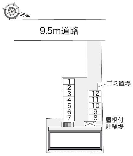 クルトゥールＴＭ(32975)の駐車配置図