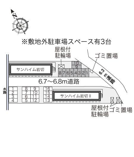 サンハイム岩切(16156)の駐車配置図
