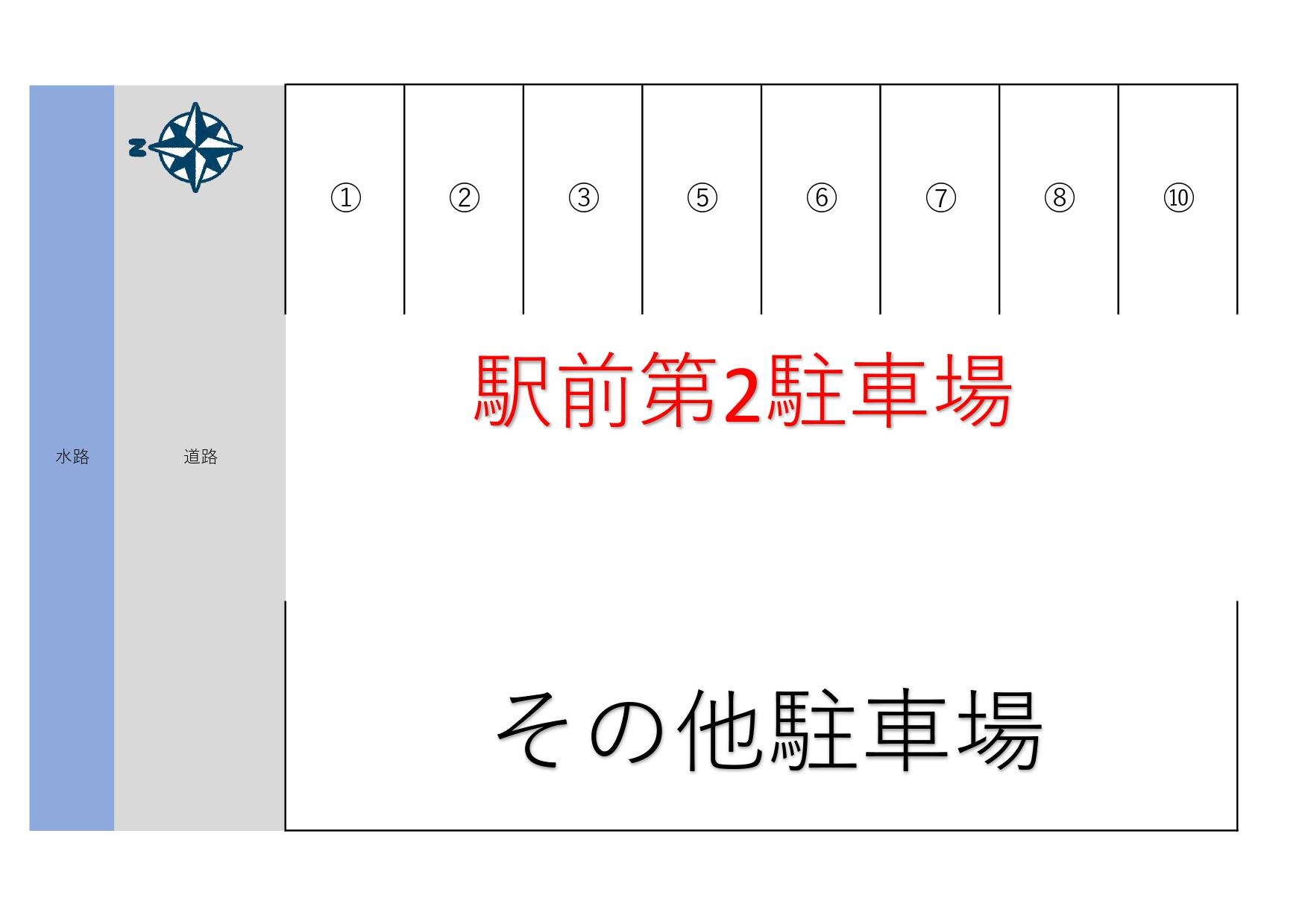 駅前第2駐車場の駐車配置図