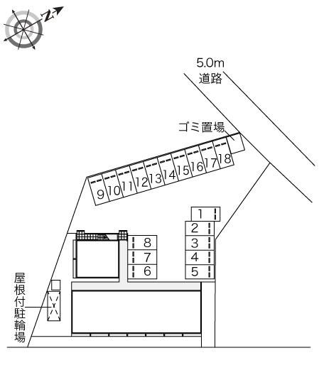 なーぐすくＧＵＷＡ(46404)の駐車配置図