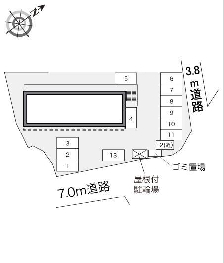 レグルス八幡(32656)の駐車配置図