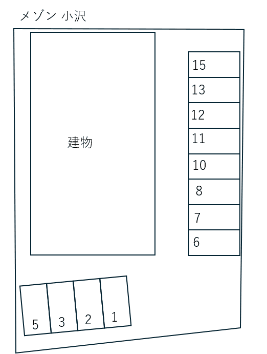 メゾン 小沢の駐車配置図