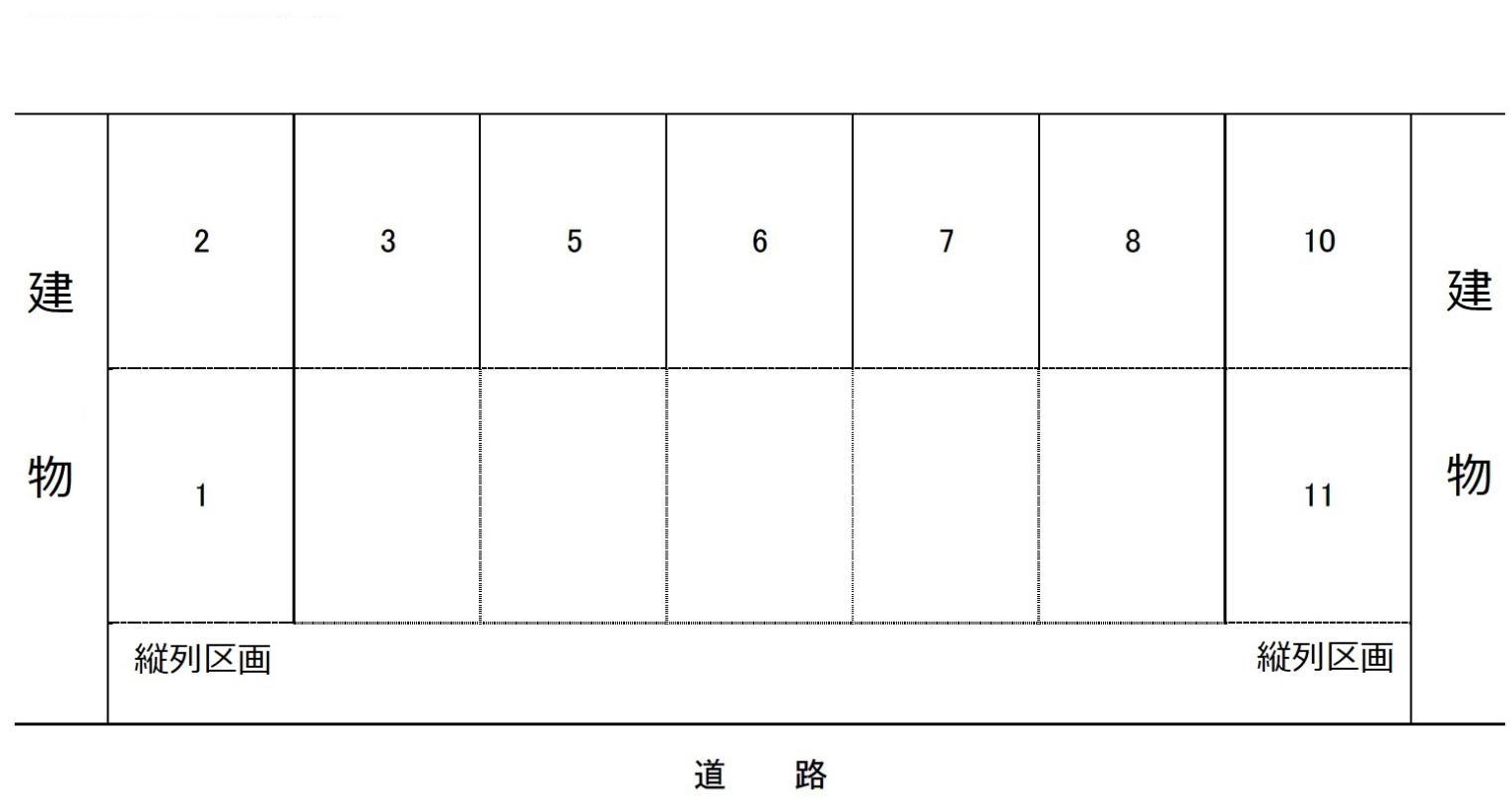 網川原2丁目駐車場の駐車配置図