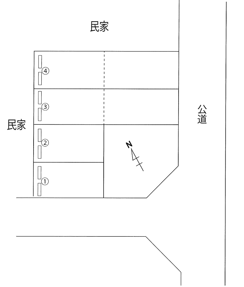 八潮6丁目駐車場の駐車配置図