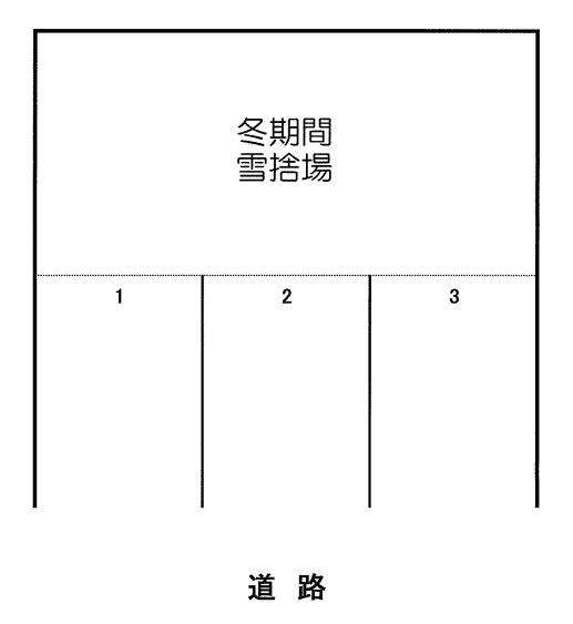 栄通6丁目20-13駐車場の駐車配置図