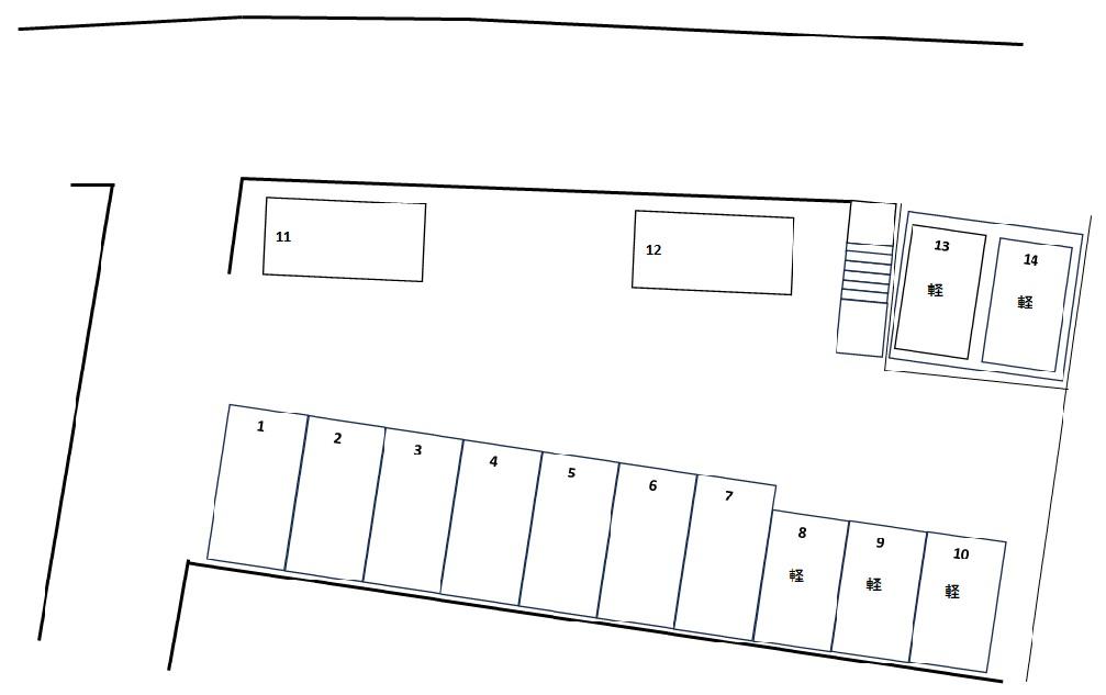 黒髪5丁目 飯星駐車場の駐車配置図