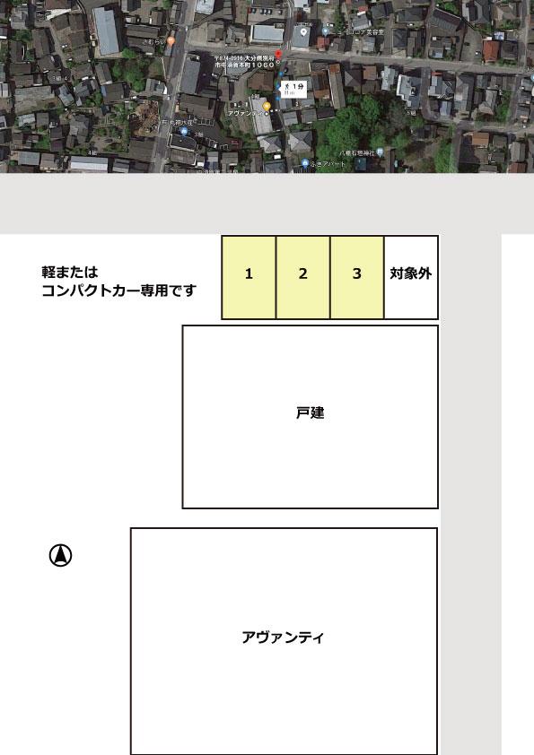 アヴァンティ月極駐車場の駐車配置図