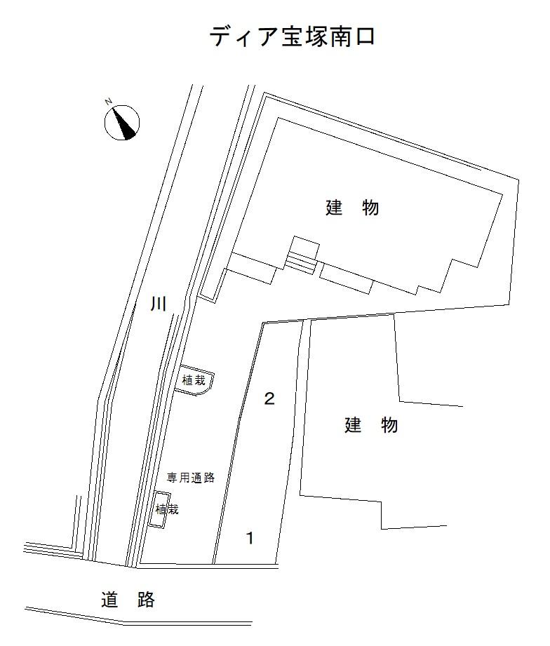 ディア宝塚南口の駐車配置図