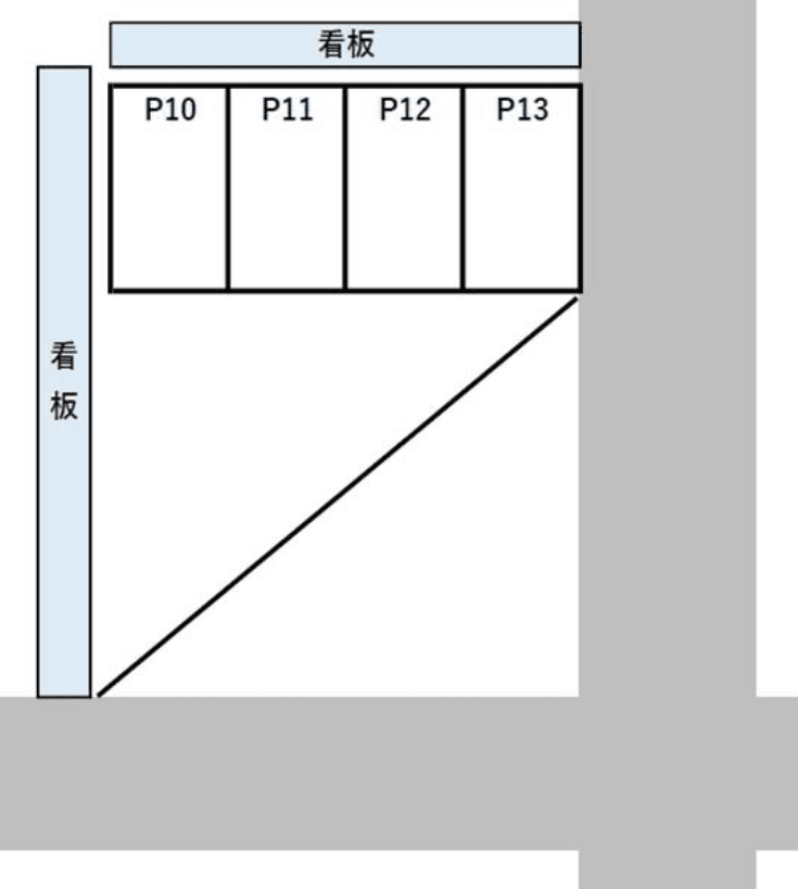 沖田2丁目月極駐車場の駐車配置図