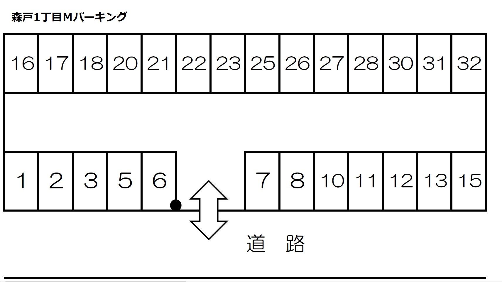 森戸1丁目Ｍパーキングの駐車配置図