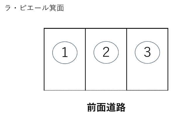 ラ・ピエール箕面の駐車配置図