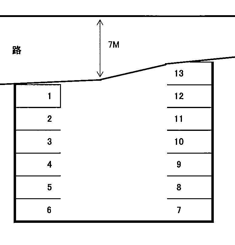 今津月極駐車場の駐車配置図