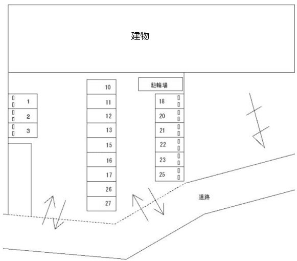 FKサンライズ駐車場の駐車配置図