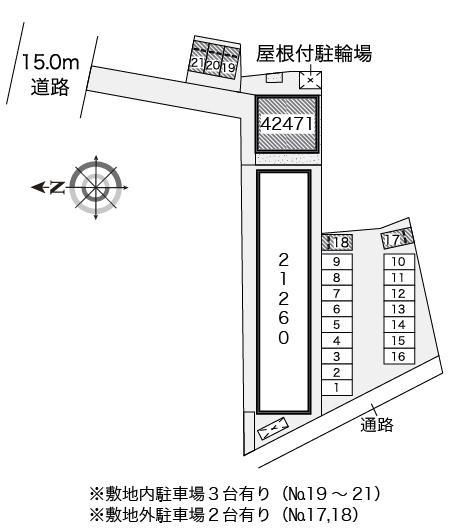 仙北駅前Ⅱ(42471)　敷地外駐車場の駐車配置図
