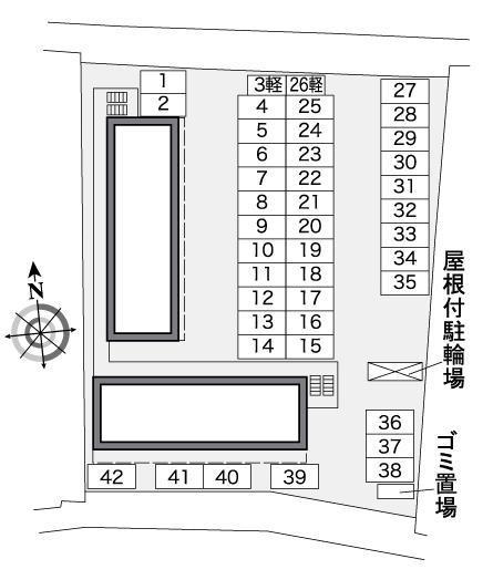 ラメルシエル(38428)の駐車配置図