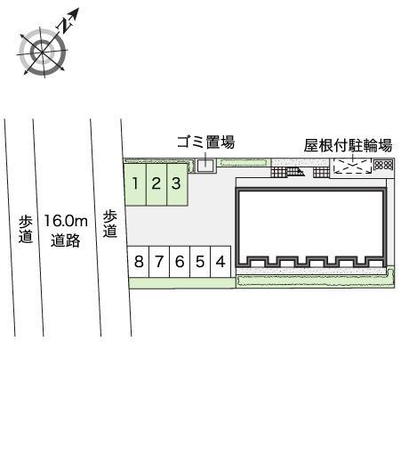 レイクチャー(43461)の駐車配置図