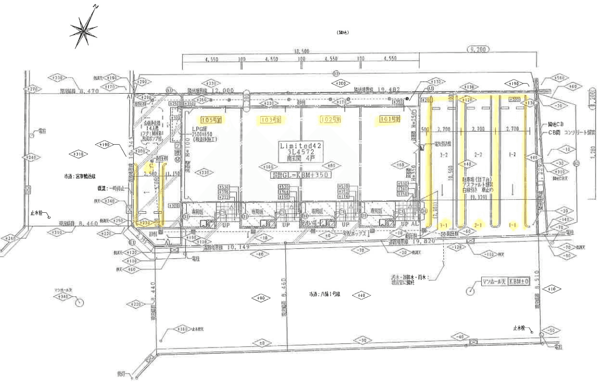 Ｍｅｔｓａの駐車配置図