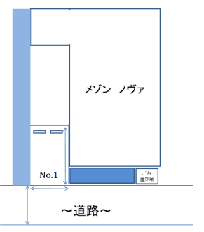 メゾン　ノヴァの駐車配置図