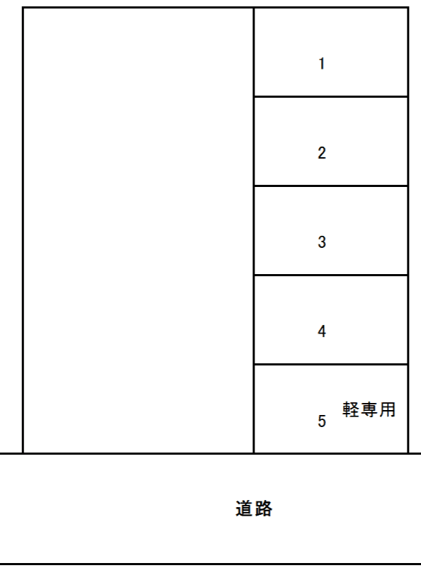 中今泉月極駐車場の駐車配置図
