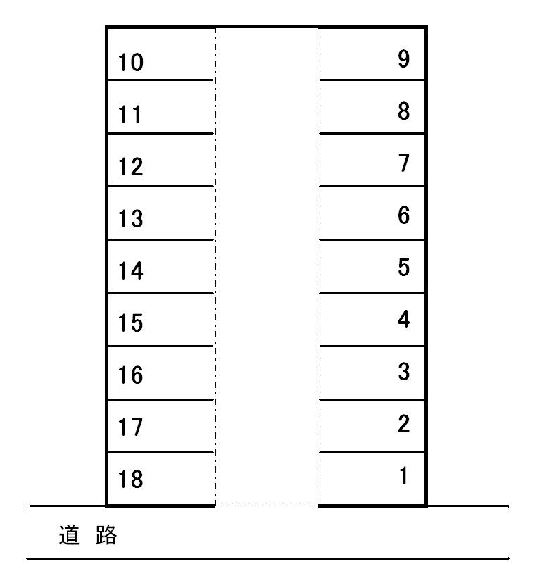 吹上駐車場の駐車配置図