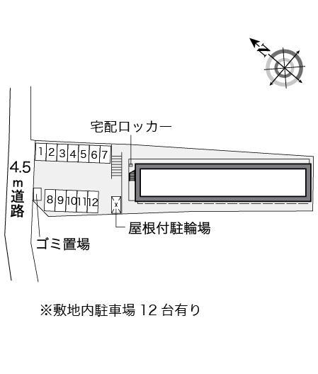 南逆井(36990)の駐車配置図