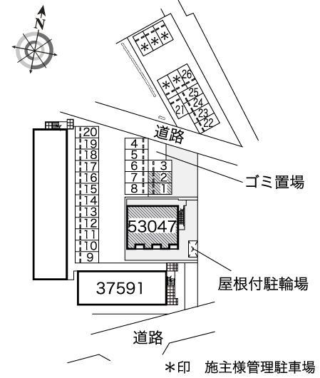 エルマール(53047)の駐車配置図