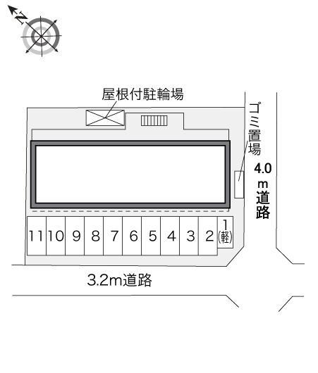 春日原(33709)の駐車配置図