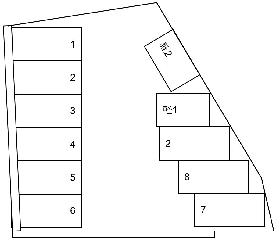 Ｍａｍｅｋｅｉｊｙｕの駐車配置図