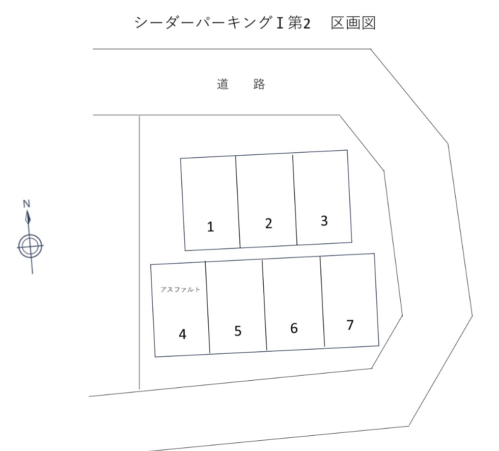 シーダーパーキングⅠ第2の駐車配置図
